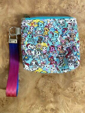 Tokidoki Character Collage Wristlet Pouch Unicorno Cactus Friends Moofia Kawaii